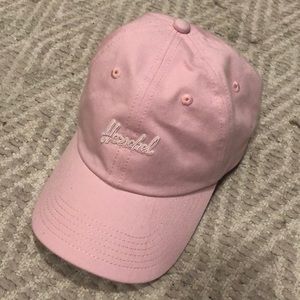 New never worn baby pink Herschel baseball hat